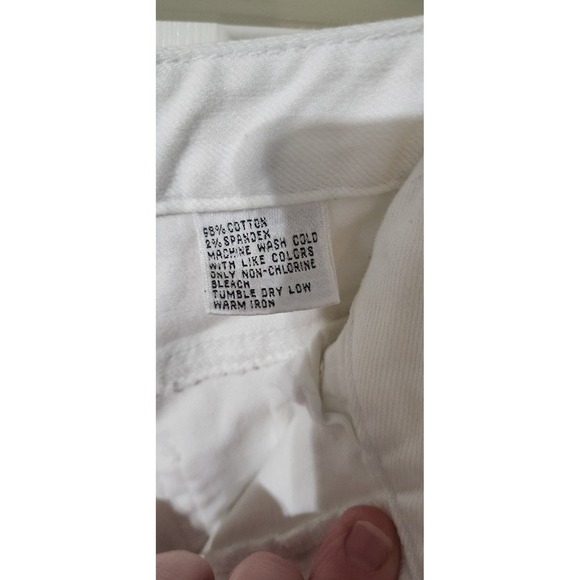 Talbots Womens Cropped White Jeans Size 10 Cotton Spandex - Picture 3 of 4